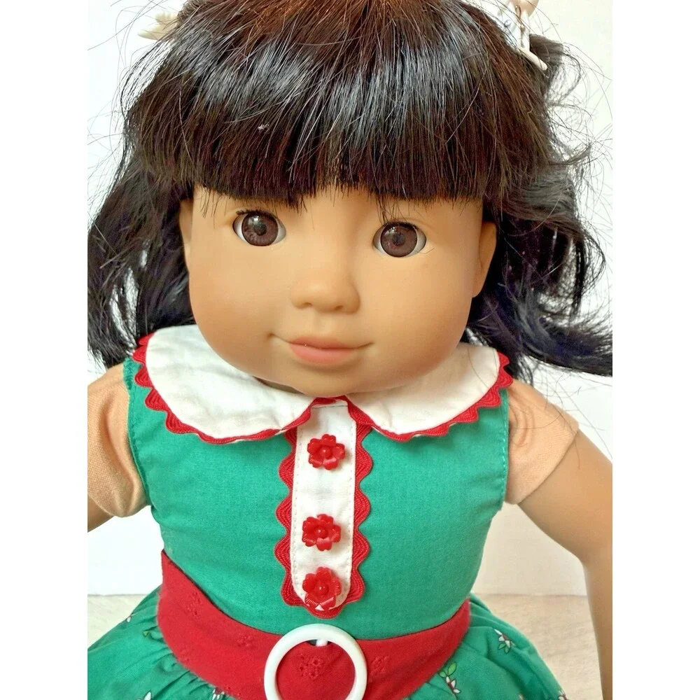 American Girl Bitty Twin Asian Doll Black Hair Brown Eyes Kit Kittredge Outfit